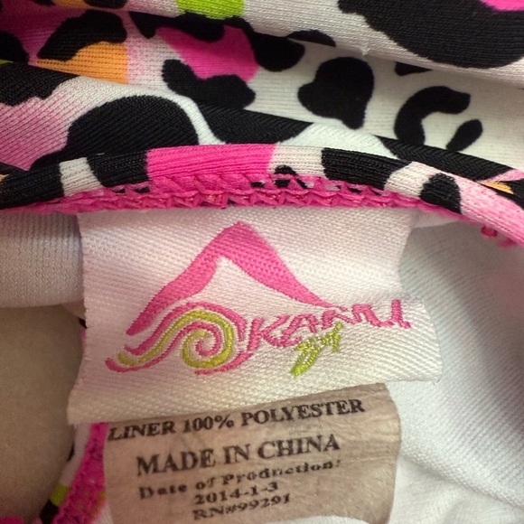 Kanu Surf Girls' Splash Bikini Swimsuit Pink Leopard - Picture 6 of 7